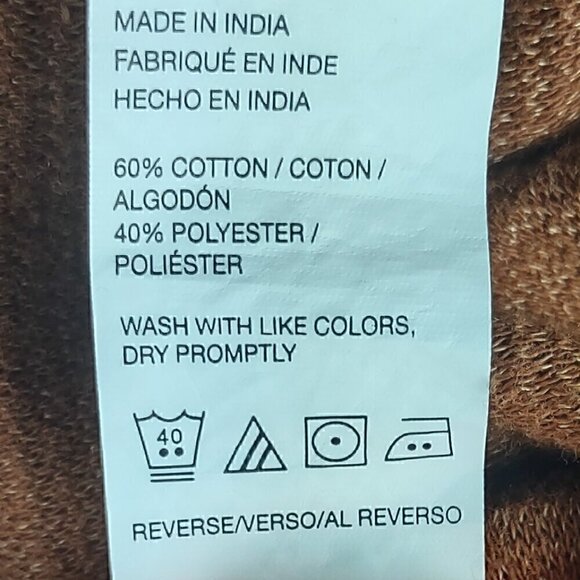 Van Heusen Mens Dark Orange Flex Long Sleeve 1/4 Zip Soft Sweater Size Large - Picture 12 of 13